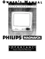 Предварительный просмотр 1 страницы Philips Magnavox PR1317C12 Owner'S Manual