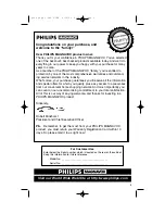 Предварительный просмотр 3 страницы Philips Magnavox TP 3675C Owner'S Manual