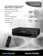 Philips Magnavox VCA431AT Specifications preview