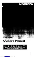 Philips Magnavox VRX344AT Owner'S Manual preview