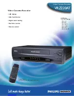 Предварительный просмотр 1 страницы Philips Magnavox VRZ220AT Specifications