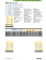 Philips Master PL-T Xtra 4 pin Specifications preview