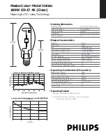 Philips MasterColor 281352 Specifications preview