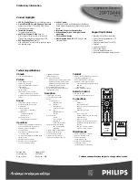 Preview for 9 page of Philips Match Line 29PT8444 Specifications