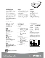 Preview for 2 page of Philips MATCH LINE 55PP925 Specifications