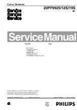 Philips MatchLine 20PF9925/12S Service Manual preview