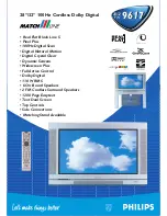 Preview for 1 page of Philips Matchline 28PW9617 Specifications