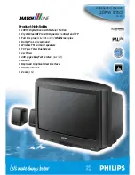 Preview for 1 page of Philips Matchline 28PW9763 Specifications