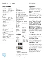 Preview for 2 page of Philips Matchline 29PT9421 Specifications