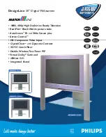 Preview for 1 page of Philips Matchline 30PW8859 Specification Sheet