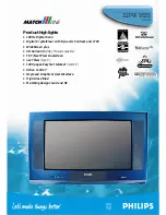 Предварительный просмотр 1 страницы Philips Matchline 32PW9535 Specifications