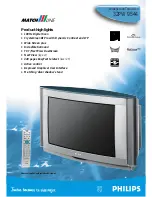 Предварительный просмотр 6 страницы Philips MatchLine 32PW9544 Specifications