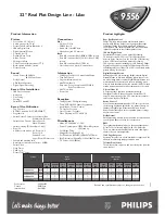 Предварительный просмотр 2 страницы Philips Matchline 32PW9556/05E Specification Sheet