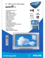 Preview for 1 page of Philips Matchline 32PW9767 Specifications