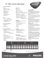 Preview for 2 page of Philips Matchline 32PW9767 Specifications