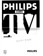 Предварительный просмотр 1 страницы Philips Matchline 33PT912B Handbook