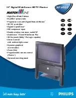 Philips Matchline 34PW9847 Specifications preview