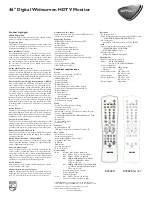 Предварительный просмотр 2 страницы Philips MatchLine 46PP8621 Specification