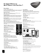 Preview for 2 page of Philips Matchline 55PP9527 Specifications