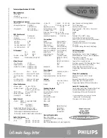 Preview for 2 page of Philips MATCHLINE DVD 955 Technical Specifications