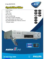 Preview for 1 page of Philips MatchLine VR 820 Specifications