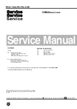 Предварительный просмотр 1 страницы Philips MatchLine VR830/02 Service Manual