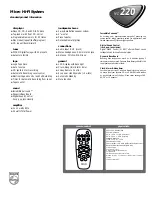 Preview for 2 page of Philips MC-220 Specifications