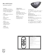 Preview for 2 page of Philips MC-320 Specifications