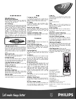 Preview for 2 page of Philips MC-77 Specifications