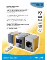 Philips MC165 Specifications preview