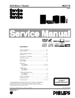 Philips MCD179 Service Manual предпросмотр