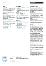 Preview for 2 page of Philips MCD705 series Specification Sheet