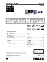 Preview for 1 page of Philips MCD735 series Service Manual