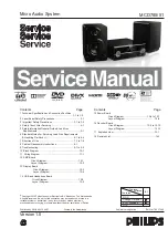 Предварительный просмотр 1 страницы Philips MCD785/51 Service Manual