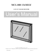 Предварительный просмотр 1 страницы Philips MCL1801 Series User Manual