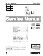 Preview for 1 page of Philips MCM118D Service Manual