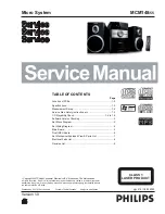 Preview for 1 page of Philips MCM148 Service Manual