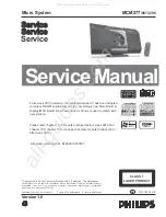 Предварительный просмотр 1 страницы Philips MCM277/05 Service Manual