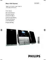 Предварительный просмотр 1 страницы Philips MCM279/12 User Manual