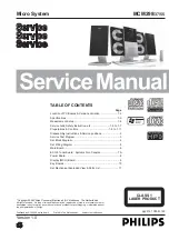 Preview for 1 page of Philips MCM298/37 Service Manual