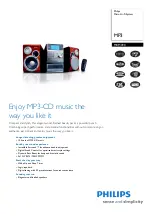 Philips MCM390 Specification Sheet preview