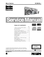 Preview for 1 page of Philips MCM595/21 Service Manual