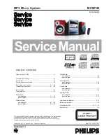 Предварительный просмотр 1 страницы Philips MCM720 Service Manual