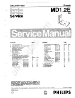 Preview for 1 page of Philips MD1.2E Service Manual