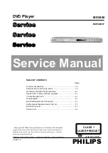 Philips MDV460 Service Manual preview