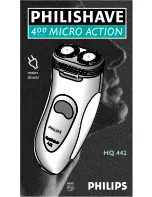 Philips men's shaver HQ 442 Operating Instructions Manual предпросмотр