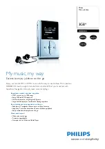 Philips micro jukebox HDD084 Specifications preview