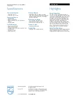 Preview for 2 page of Philips Micro X-Pure WP3922 Specifications