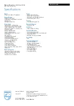 Preview for 3 page of Philips Mira M5551WG Specifications