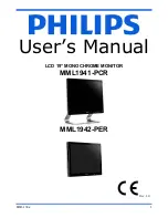 Philips MML1941-PCR User Manual предпросмотр